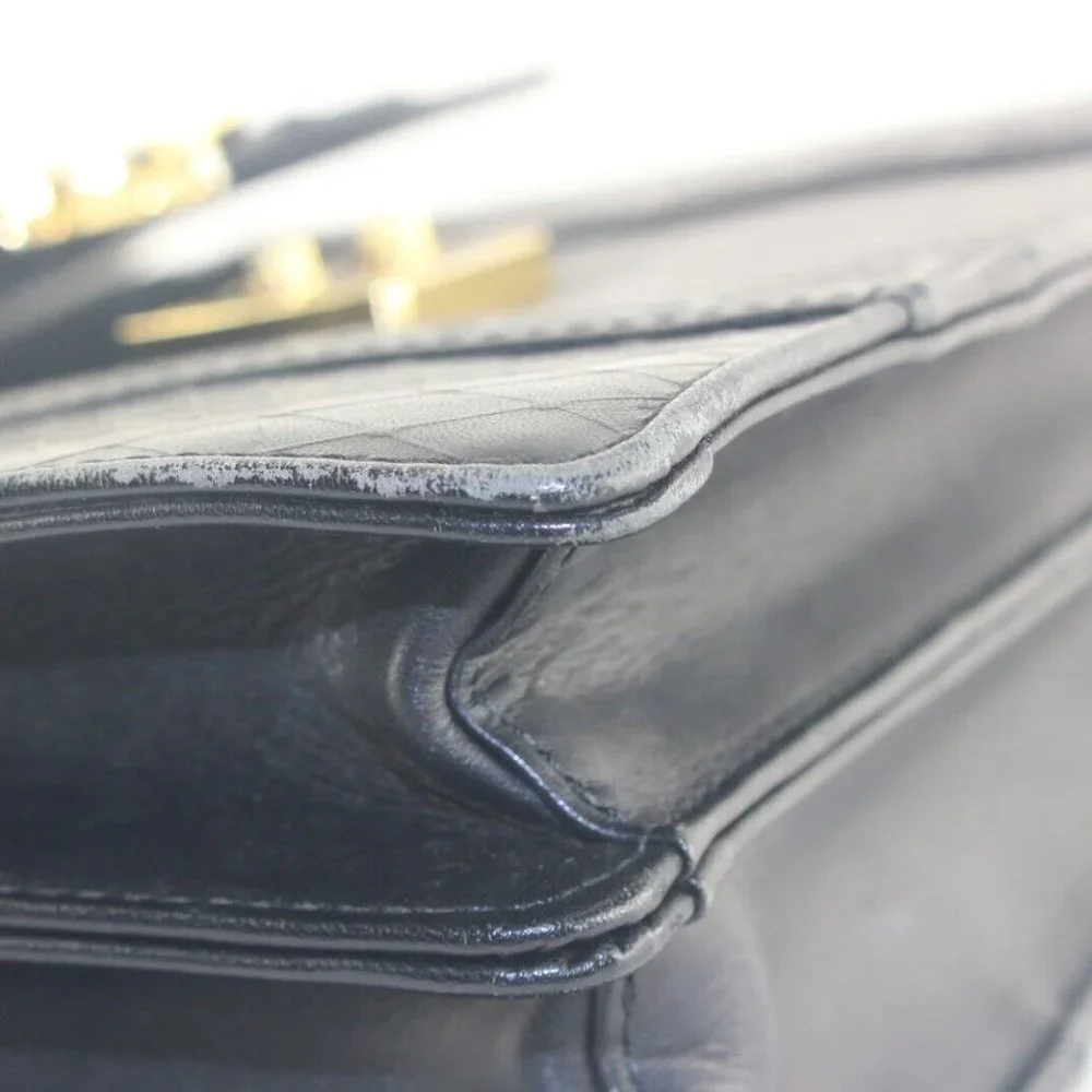 Versace Black Mini Top Handle Briefcase Greek Key Sun 2VER105K